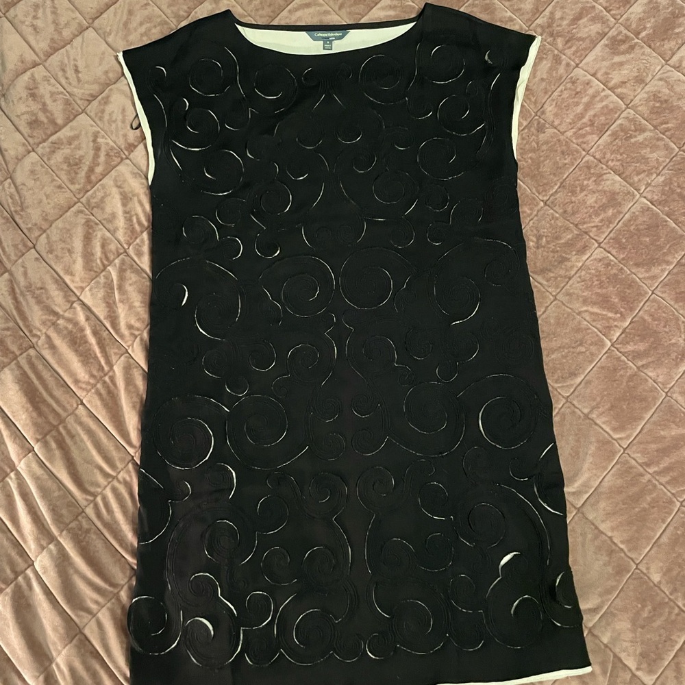Catherine Malandrino Black Swirl Mini Dress
